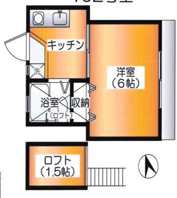メゾンS(1K/1階)の間取り写真