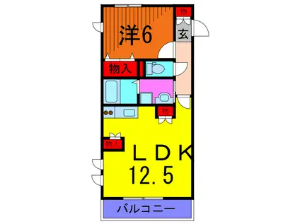 GRAND`PAL堀切菖蒲園(1LDK/3階)の間取り写真