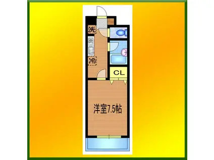 TOWN COURT柳沢(1K/2階)の間取り写真