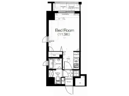 エクシム門前仲町(1K/2階)の間取り写真