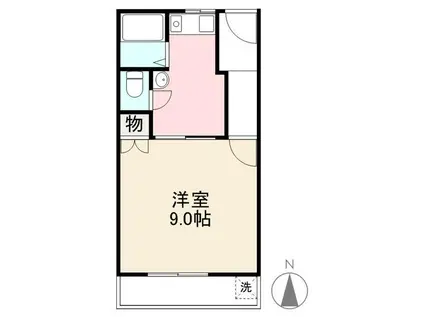 和光メイト(1K/4階)の間取り写真