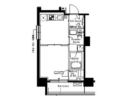 パークアクシス亀戸(1DK/6階)の間取り写真