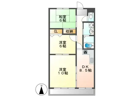 フェアリーマナ(3DK/1階)の間取り写真