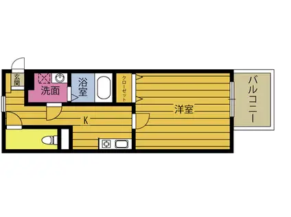 セントラルコート大分駅前(ワンルーム/5階)の間取り写真