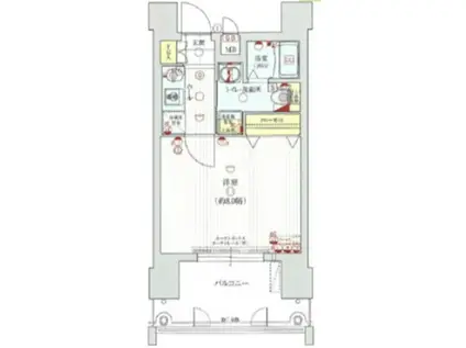 ディナスティ都島北通(1K/6階)の間取り写真