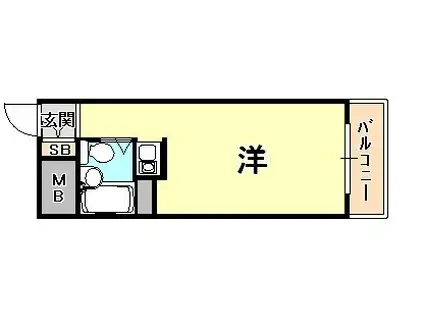 GSハイム元町(ワンルーム/10階)の間取り写真