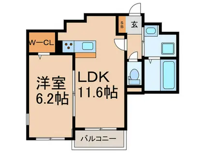 マリエレイラニ(1LDK/3階)の間取り写真