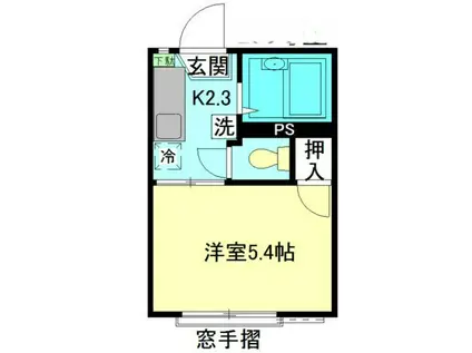 旭エステート(1K/2階)の間取り写真