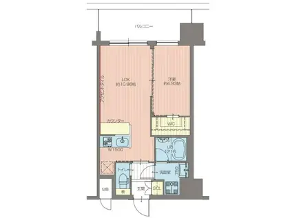 プレジオ天神橋ASIAN(1LDK/6階)の間取り写真