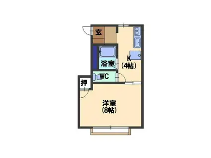 メゾンドパルク(1K/2階)の間取り写真