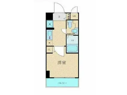 シャイン小石川(1K/2階)の間取り写真