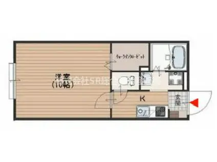 イーストフラワー壱番館(1K/1階)の間取り写真