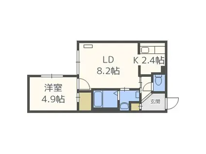 BBLOOM 14(1LDK/3階)の間取り写真