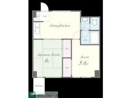 メゾン福嶋(2DK/2階)の間取り写真