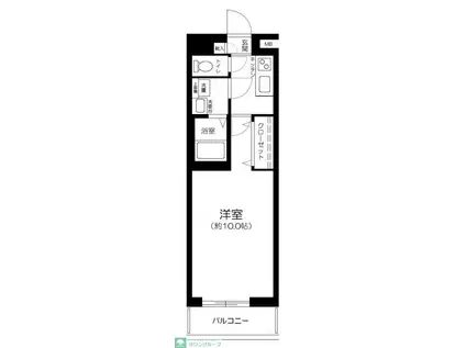 エルミ上落合(1K/3階)の間取り写真