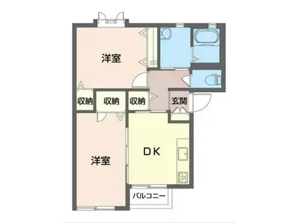 グリーンプラム柴田(2DK/1階)の間取り写真