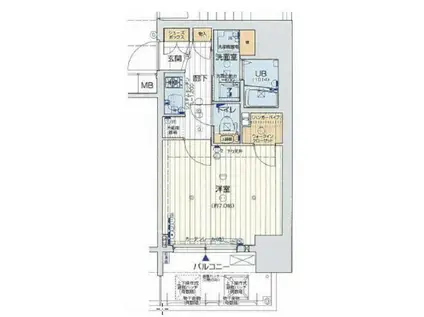 LC本町(1K/10階)の間取り写真