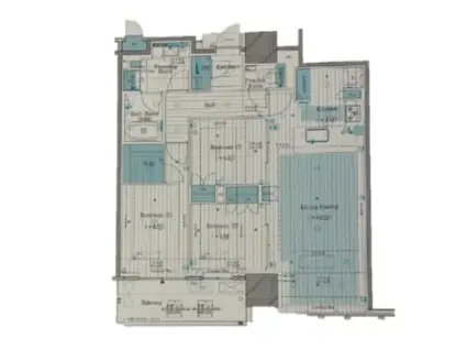 ブランズタワー豊洲(3LDK/39階)の間取り写真