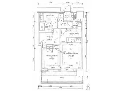 パークシティ中野ザタワー エアーズ(2LDK/20階)の間取り写真
