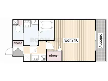 COZY山下通(1K/2階)の間取り写真