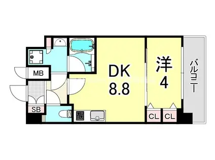 スプランディッドVII(1LDK/7階)の間取り写真