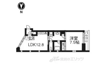 SCHEWALBE西棟(1LDK/4階)の間取り写真