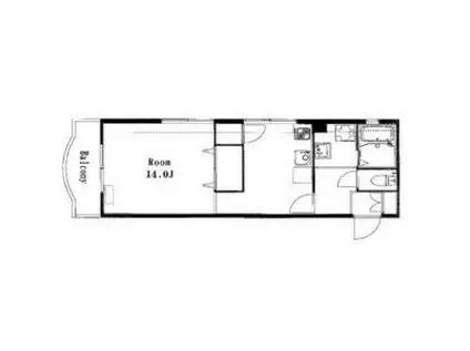 アムールI(ワンルーム/4階)の間取り写真