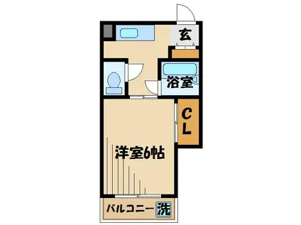 ハイムルネッサンス(1DK/3階)の間取り写真