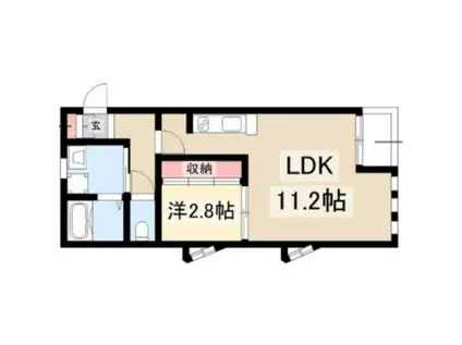 セレーノ(1LDK/4階)の間取り写真