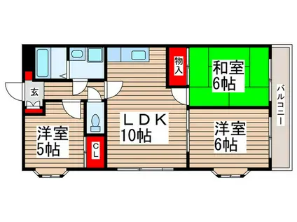 マリンヴュー検見川(3LDK/3階)の間取り写真