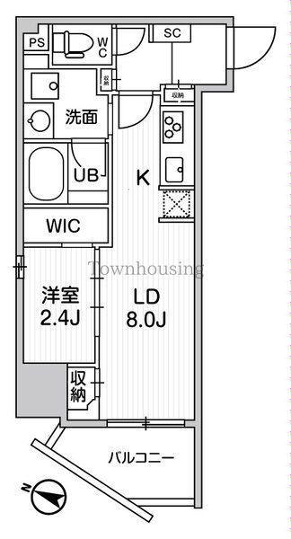 シーズンフラッツ押上(1LDK/8階)の間取り写真