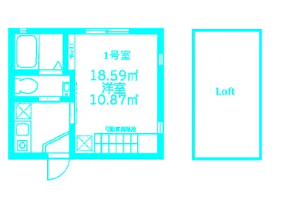 モンステラ鶴ヶ峰(1K/2階)の間取り写真