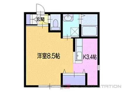 SOLFA(1K/2階)の間取り写真