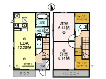 メゾン・ド・ルポ(2LDK/1階)の間取り写真