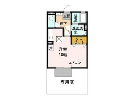 セジュールAMIKAII(1K/1階)の間取り写真