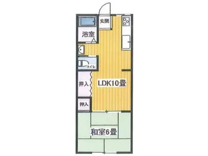 シャ・フルール新都心(1LDK/2階)の間取り写真