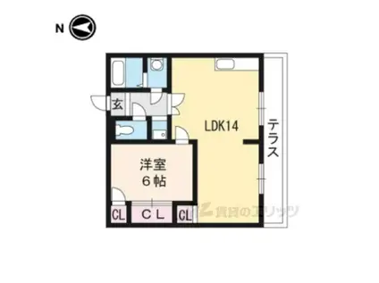 リーベンハイム(1LDK/1階)の間取り写真