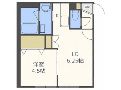 モンレーヴIII(1LDK/2階)の間取り写真