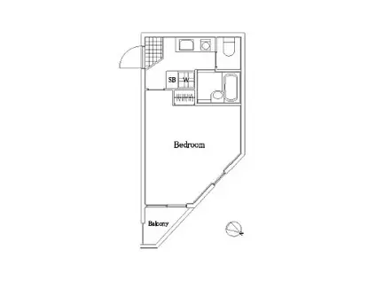 スカイコート文京小石川第2(1K/5階)の間取り写真