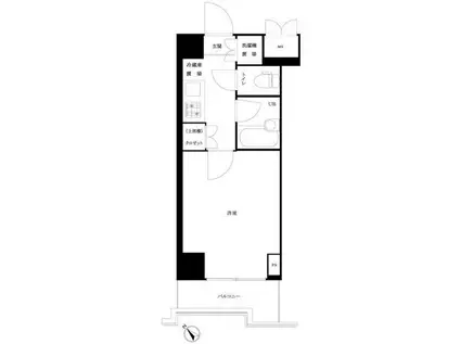 ルーブル神宮前(1K/5階)の間取り写真