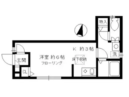 渋谷東4丁目アパート(ワンルーム/1階)の間取り写真