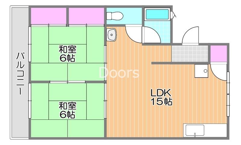洲崎ハイツ(2LDK/3階)の間取り写真