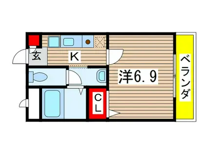 フォーリーフ要町(1K/3階)の間取り写真