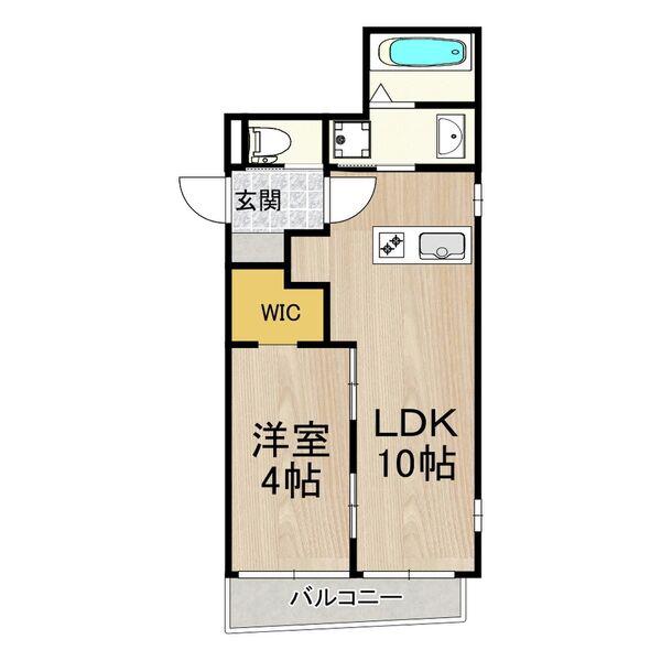 K・H・E(1LDK/5階)の間取り写真