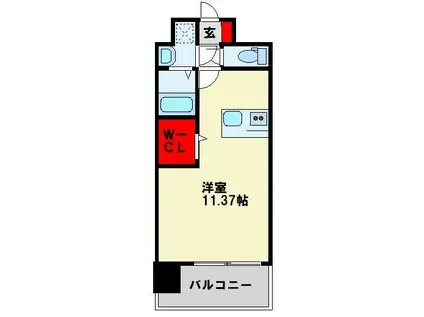 LEGEND113(ワンルーム/4階)の間取り写真