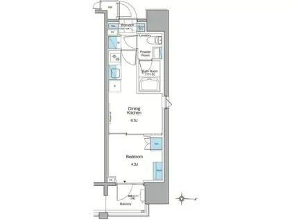 ルフォンプログレ赤羽マークス(1DK/7階)の間取り写真