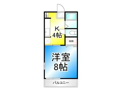 ソフィアA(1K/1階)の間取り写真