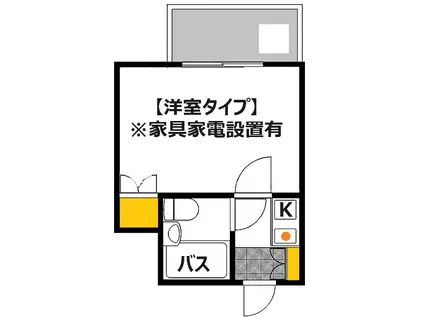 エイトバレー河原町(1K/6階)の間取り写真