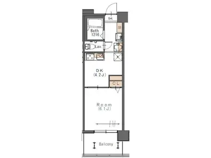 I.BIS柏の葉(1DK/8階)の間取り写真