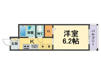 アライブ大箇(1K/1階)の間取り写真